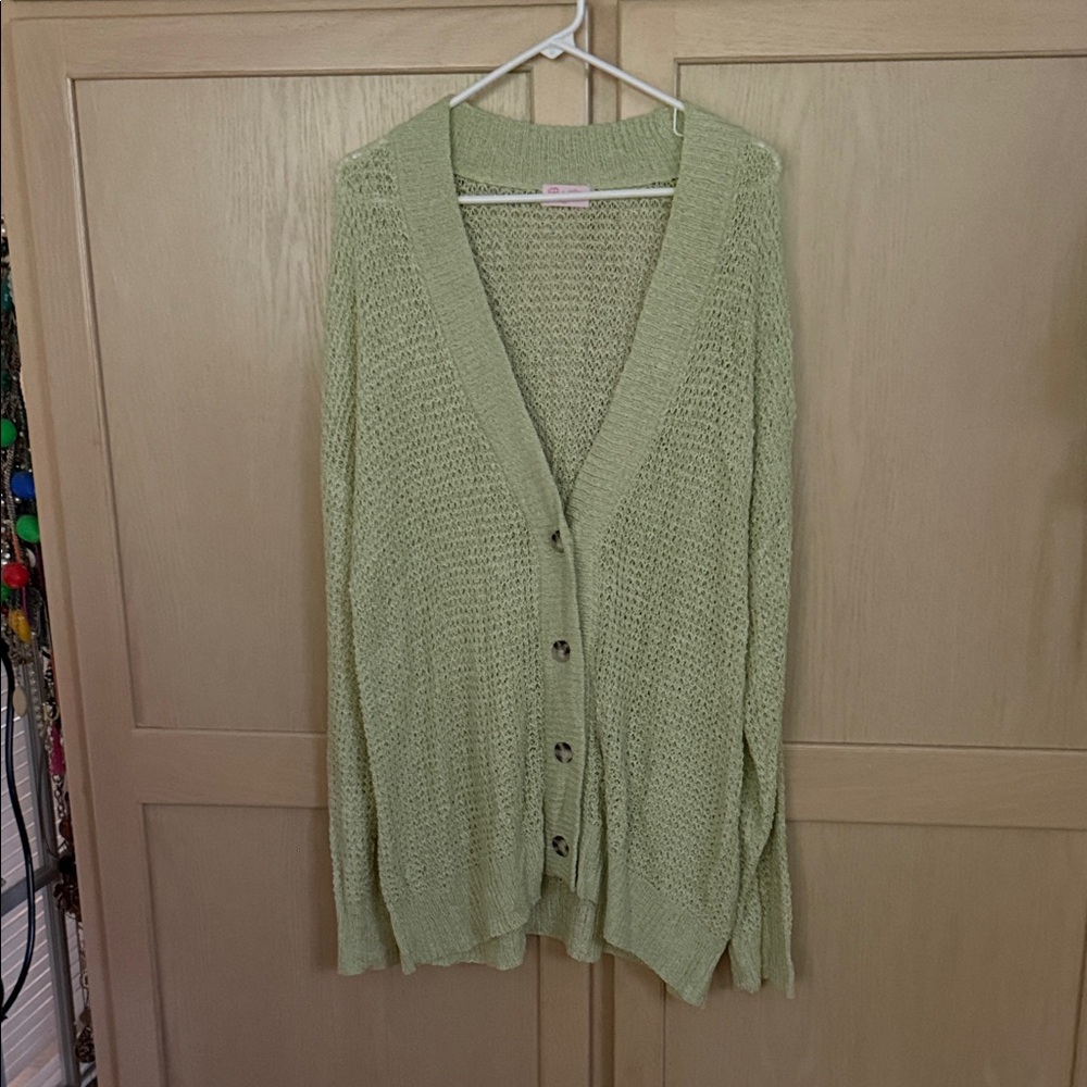 Pink Lily Sage Green Women's Cardigan